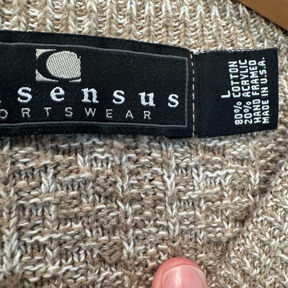 Men's consensus Sportswear Crewneck Sweater Cotton blend Heather Neutral / Lg - Picture 3 of 10